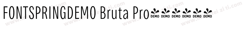 FONTSPRINGDEMO Bruta Pro字体转换